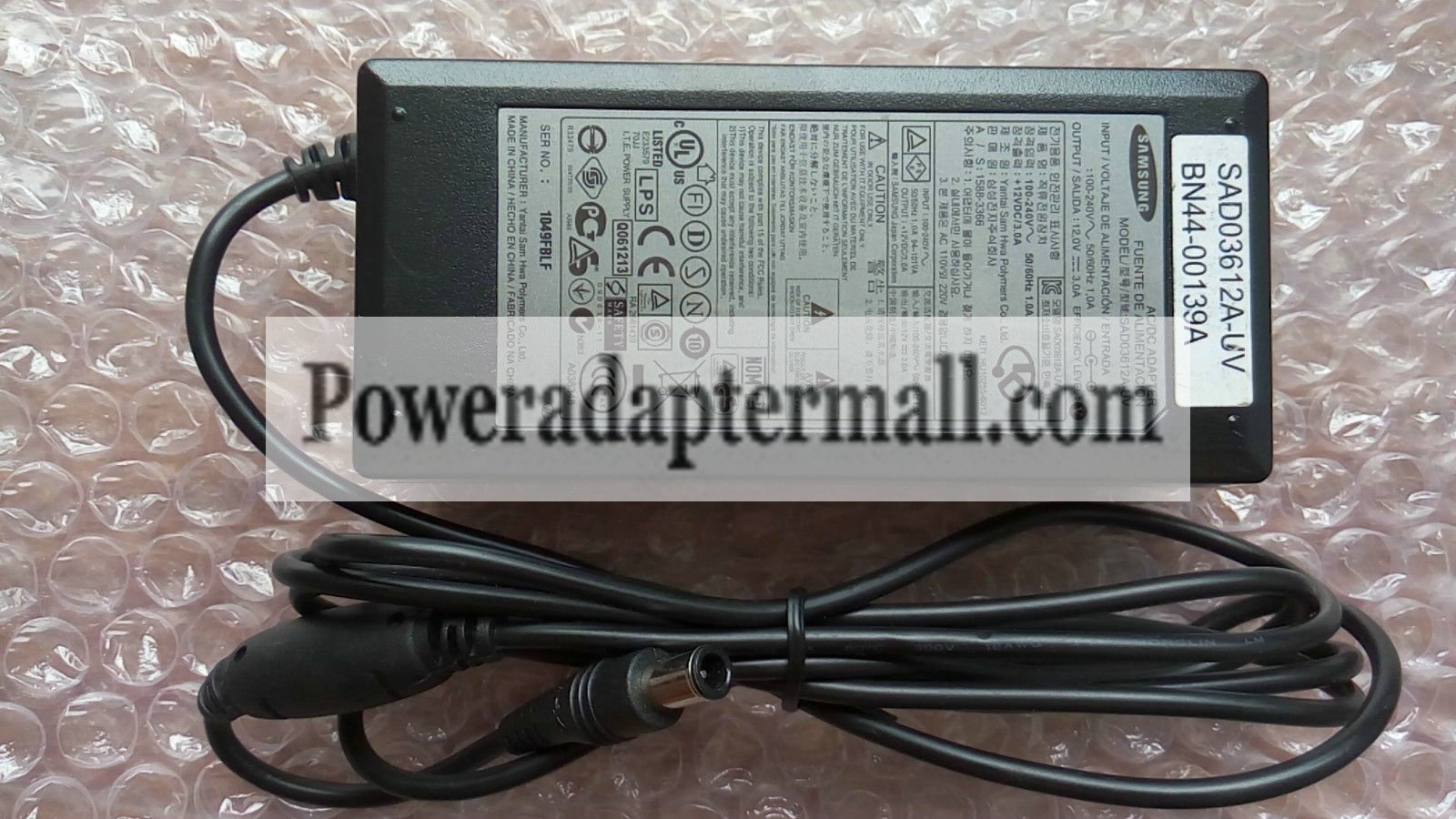 NEW Samsung PX2370 P2070H SAD03612A-UV 12V 3A Power AC Adapter - Click Image to Close